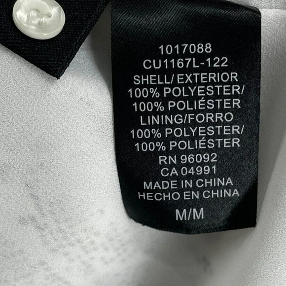 Hilary Radley Dress Womens Sz M White Snakeskin Print Button-Up Drawstring Waist - Picture 8 of 10